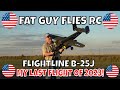 Flightline b25j mitchell my last 2023 flight by fat guy flies rc