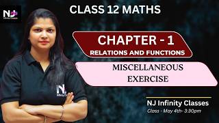 class 12 maths chapter 1 miscellaneous exercise relations and functions #ncert #cbseclass12 #2027