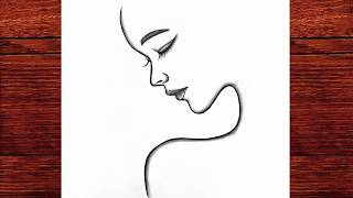 How to Draw a Girl Face Side View Step by Step | Easy Pencil Profile Sketch Tutorial