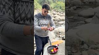 🚩“No fancy kitchen—just a fire, the mountains, and Maggi that tastes like home.” 🍜🔥