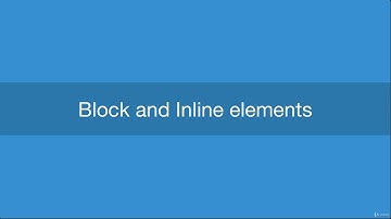 Block And Inline Elements - Learn HTML And CSS In 2 hours