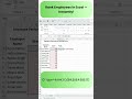 Rank Employees in Excel — Instantly! #Shorts