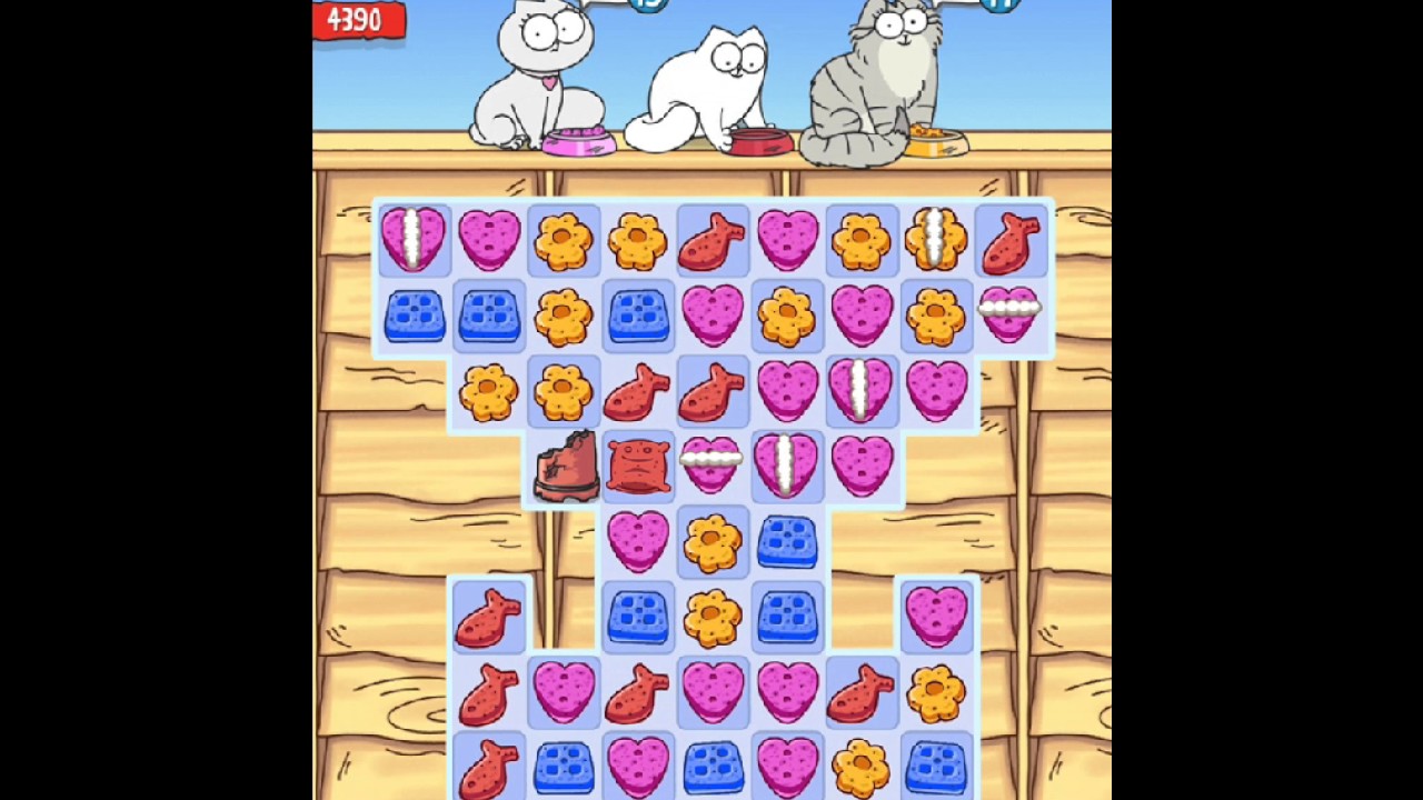 Simons Cat - Crunch Time - Level 78 - No Boosters (by match3news.com)