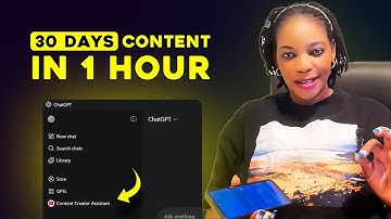 How To create  30 Days of Content in 1 Hour (Insane but True)#makingmoneyonline #chatgpt#seo 