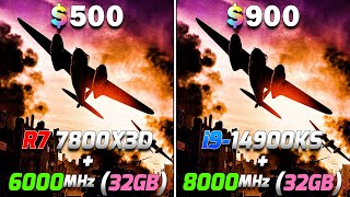 Ryzen 7 7800X3D + 6000MHz DDR5 vs Core i9 14900KS + 8000MHz DDR5 | Which will Give More FPS