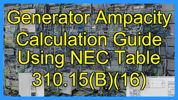 Generator Ampacity Calculation Guide Using NEC Table 310.15(B)(16)