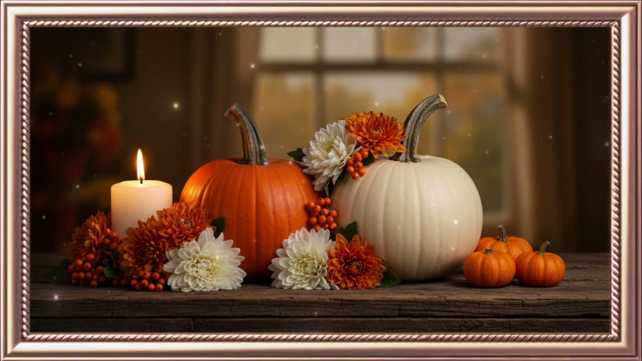 Rustic Fall Still Life 2026 🎃 Vintage Framed Art