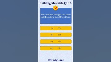 Building materials objective questions | Civil Engineering MCQs | Construction materials | #shorts