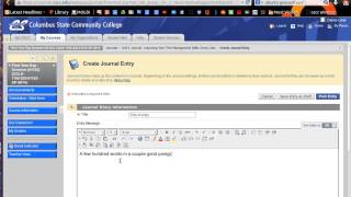 Posting A Journal Entry On Blackboard