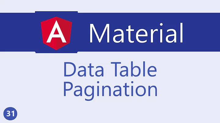 Angular Material Tutorial - 31 - Data table Pagination