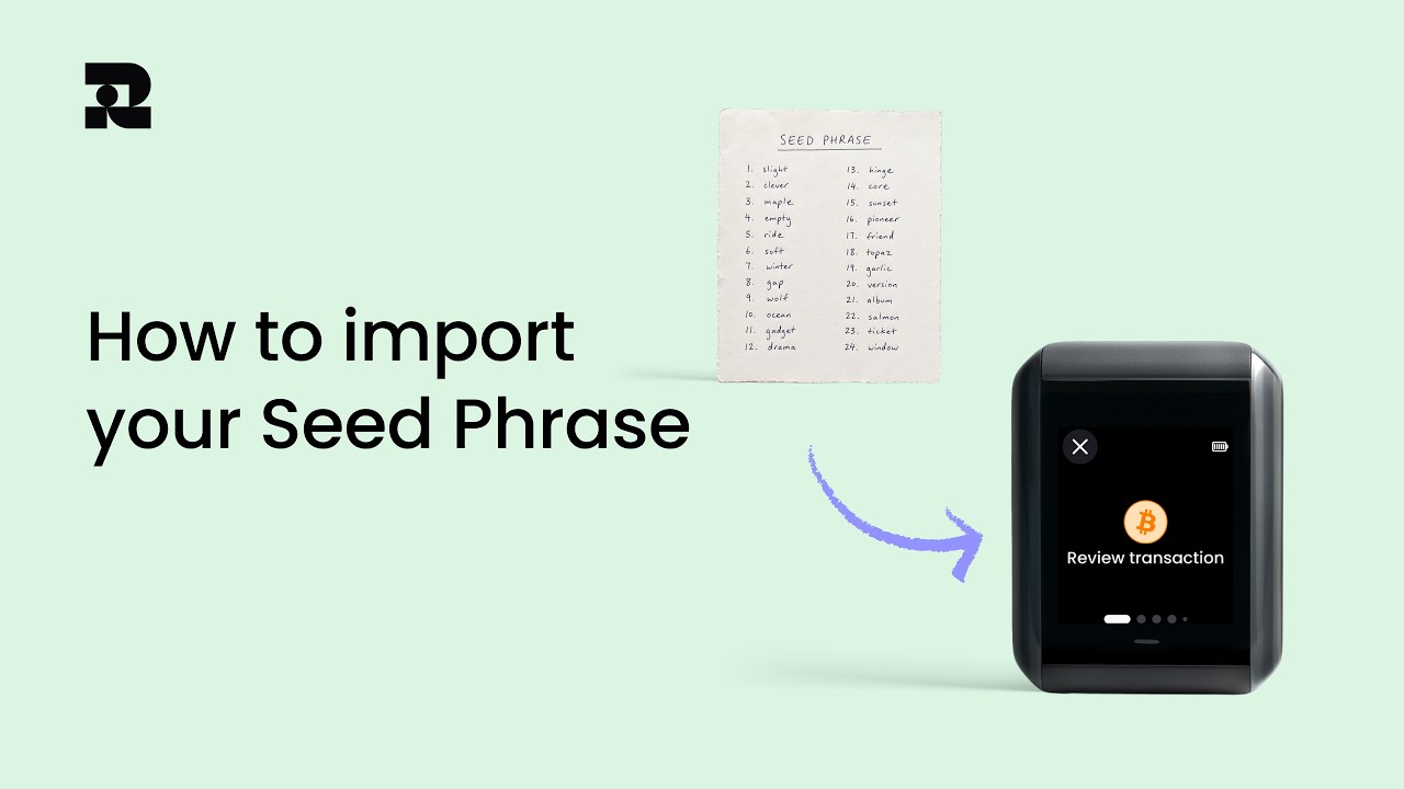 How to import your seed phrase