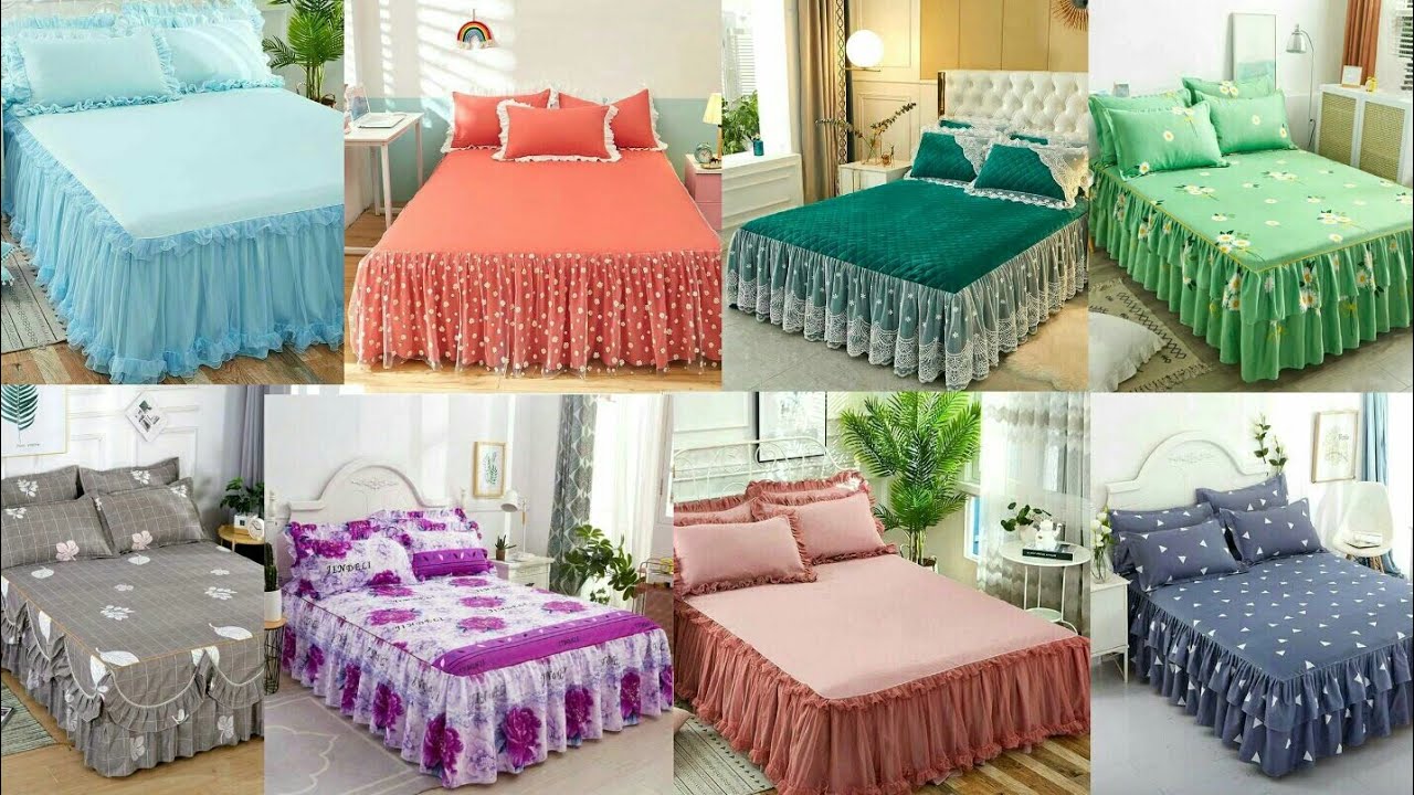 Very Stylish Frill Bed Sheet Design 2023 / Designer Bedsheets Ideas