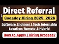 🔥Finally Direct Referral Hiring | GoDaddy Hiring 2025, 2026 BATCH |Off Campus Drive 2025, 2026 BATCH