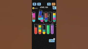 Water color sort level 103 | walkthrough solution #shorts#youtube#game .. SUBSCRIBE for more