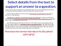Narrator's Feelings and Chores Analysis