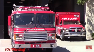LAFD Light Force 66 & Rescue 266 Responding