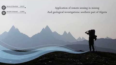 Application of remote sensing in mining and geological
