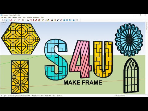 How to use S4U Make Frame Plugin in SketchUp (#sketchupplugins)
