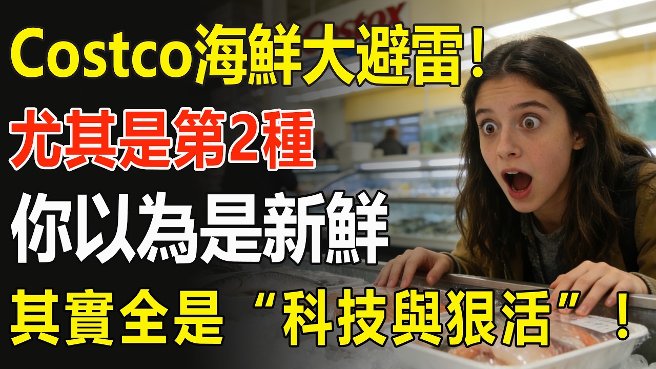 別再給Costco送錢了！海鮮專家冒死爆料：這3種熱銷海鮮再便宜也別買，全是「科技與狠活」？#Costco必買#海鮮真相#食品安全#養生#省錢攻略#美國生活#三文魚#注水蝦#2026購物指南#避坑指南