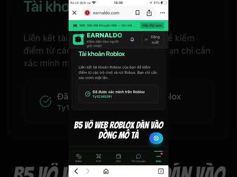 Cách xác minh trong earnaldo free robux #roblox