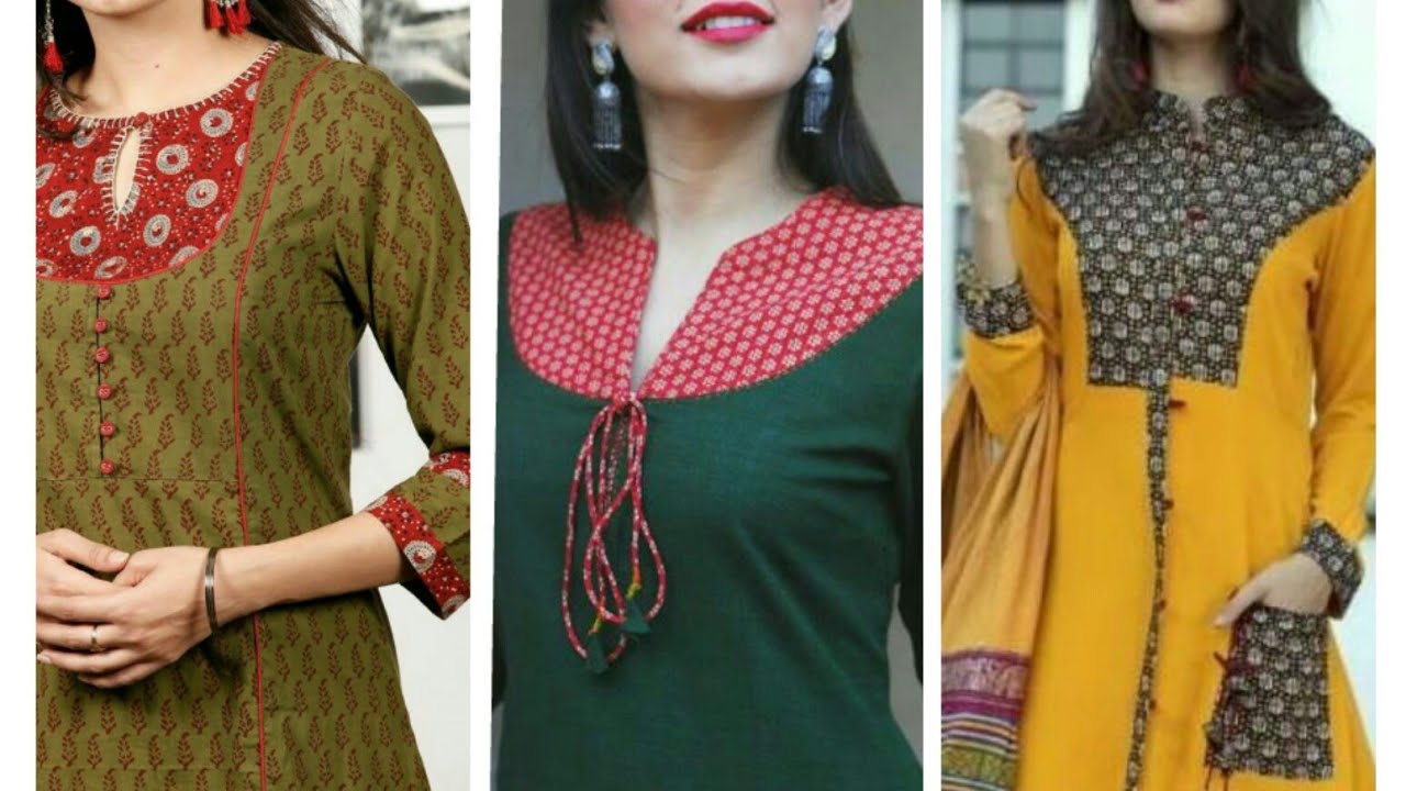 Top 50 Stylish And Trendy Kurti Neck Designs In 2023 | Kurti neck designs,  Kurta neck design, Dress neck designs