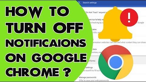 How to turn off or disable all notifications in Google Chrome  -  Windows 10