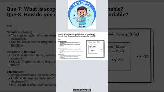 Scope and Lifetime of a variable  C Programming   5 Marks
