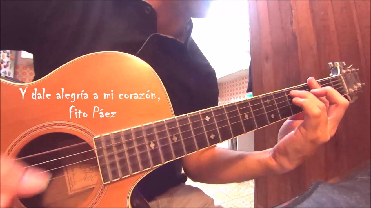 Y dale alegría a mi corazón Fito Páez cover guitarra fingerstyle - YouTube