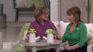 Belleek Watering Can Flower Holder on QVC