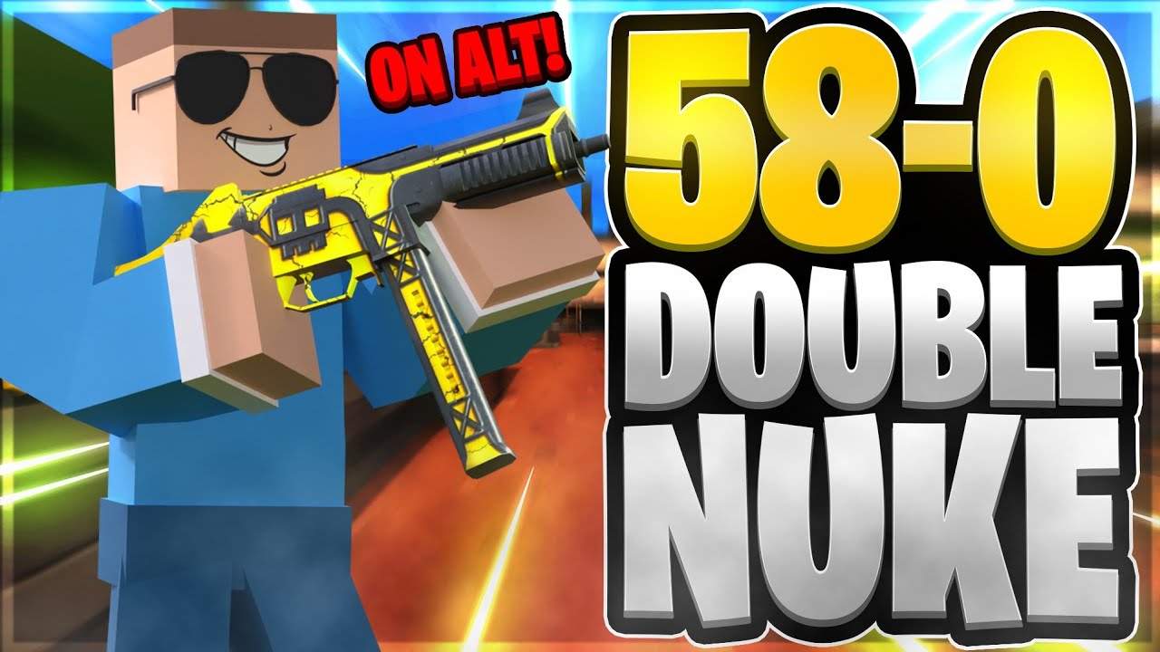 Smooth SMG Double Nuke on alt account in Krunker.io | 58-0