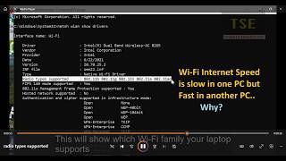 Wi-Fi Internet speed is slow in one computer but fast in another connected to same Wi-Fi network why