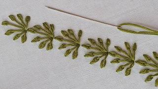 🌼 Simple &amp; Sweet Embroidery Border Idea Revers Chain Stitch