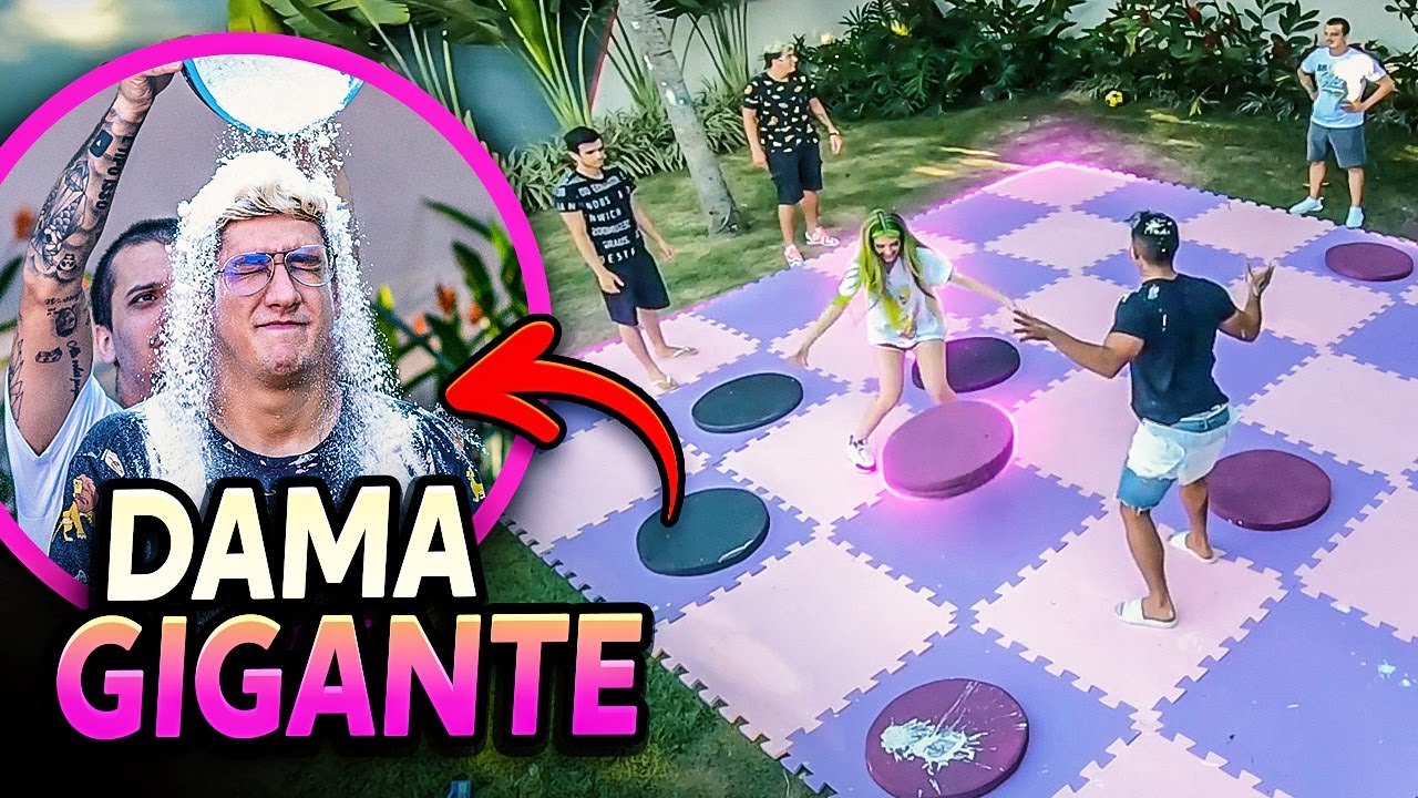 JOGO de DAMAS GIGANTE com PRENDAS!! 