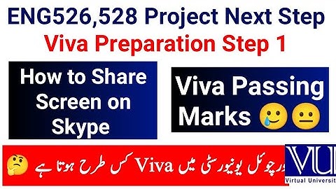 How to Prepare Viva in Virtual University || How to Share Screen on Skype || Important things