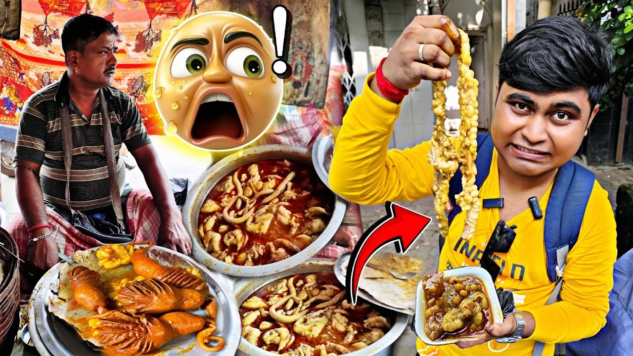 বাপি দার মটন চুস্তা! 🤮🔥 খাসীর মাথা থেকে পা 🤢 মাত্র ₹২০ থেকে! || Mutton chusta || Food Vlogger Sagar