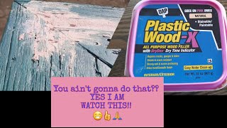 How to Use DAP Plastic Wood Filler - Demo and Step by Step #diy  #woodworking #woodfiller 