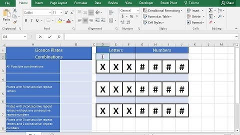 The license plates of the cars in your region consist of three letters and 4 numbers.  In cell...