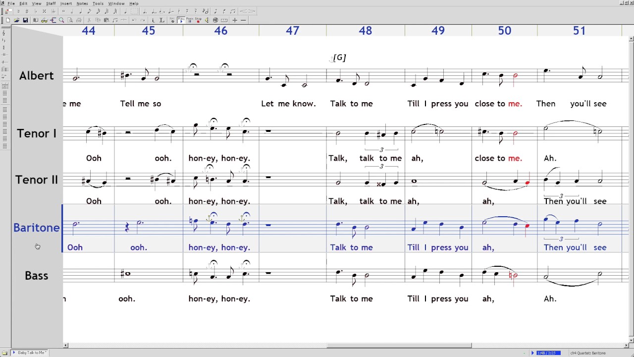 baby talk to me baritone youtube bye bye birdie sheet music
