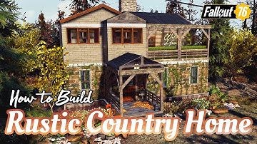 Rustic Country Home CAMP Build Showcase & How to build tutorial #Fallout76