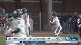 Del Valle's Jake Fette receives offer from UTEP