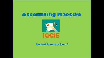 Control Accounts Part 3