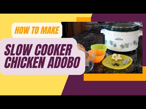 Chicken Adobo Cooked in Slow Cooker