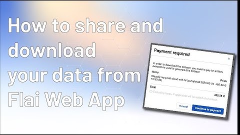 How to share and download your data from Flai Web App