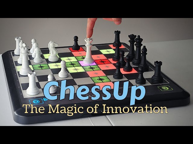 Bryght Labs - ChessUp - Electronic Chess Board - Built-in Chess Engine and  Instructor - Includes Chess Set TouchSense Pieces - Light Up Chess Board 