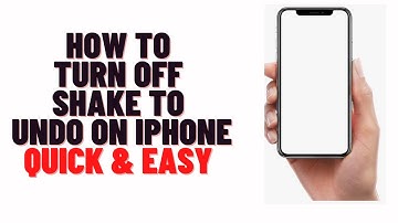 how to turn off shake to undo on iphone