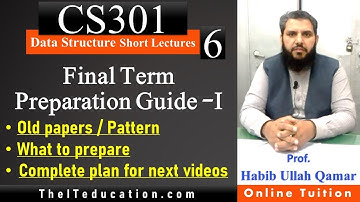 CS301 Final Term Preparation - Short Lectures - Complete Guideline - Past papers pattern 2021