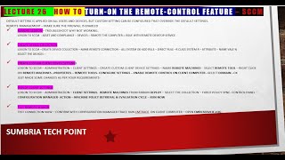 lecture 26   how to turn on the remote control feature – sccm