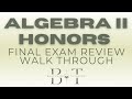 Algebra 2 Honors: Comprehensive 1-Hour Final Review