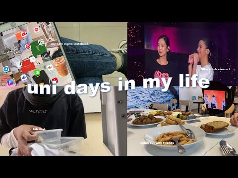 STUDY VLOG 🌱 | Uni days in my life, lab day, new digital notebook, going to Blackpink concert alone💗