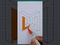 Easy 3D Drawings - Optical Illusion on Graph Paper - Creative Drawing Ideas ❤️